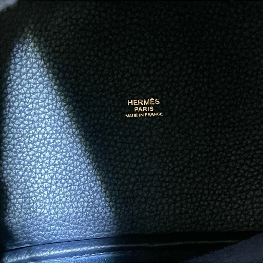 HERMES Bleu Nuit Clemence Picotin 18 Gold Hardware - Picture 12 of 12